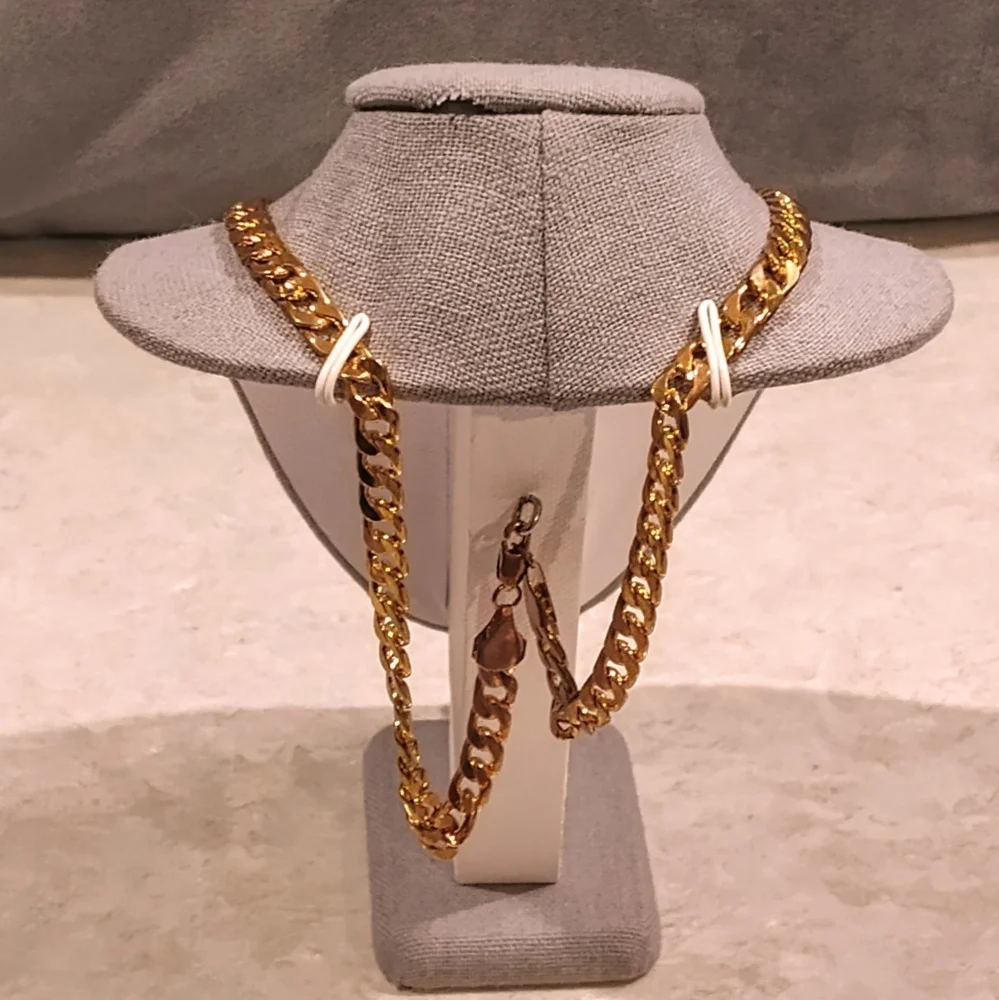 14K ROSE GOLD PLATED MENS 24